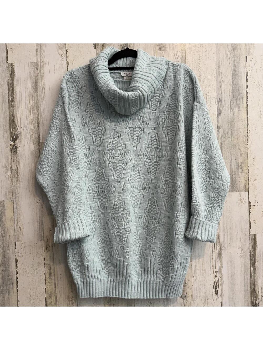 Talbots Women's Large Light Blue Turtleneck Sweater